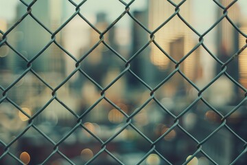Fototapeta premium close-up of the net on the goalkeeper's goal on the football field sports equipment for the game. Beautiful simple AI generated image in 4K, unique.