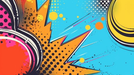 Obraz premium Blank colorful comic abstract background template