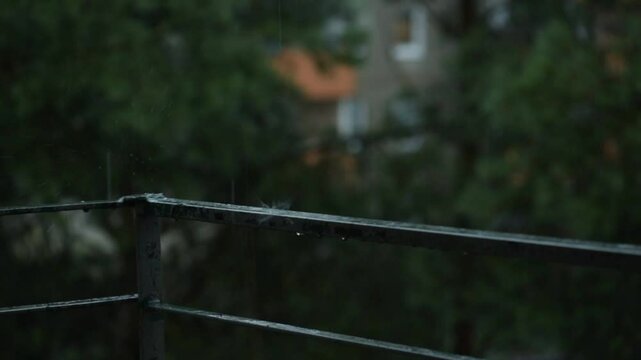 RAIN - Wet weather and thunderstorm sound and siren sound in beackground