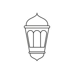 Lantern icon vector. Lamp illustration sign. Flashlight symbol. Arabian lamp logo.