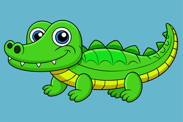 Adorable Alligator Vector Graphic For Web And Print , Premium Alligator Illustration For All Creative Projects. This premium Alligator illustration design perfect for print materials.