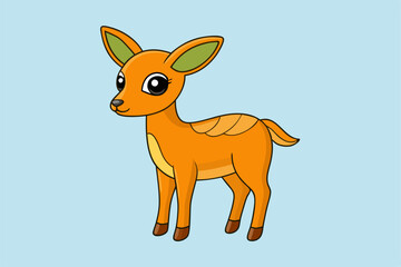 Adorable Antelope  Graphic For Web And Print , Premium Antelope Illustration For All Creative Projects. This premium Antelope  illustration design perfect for print materials