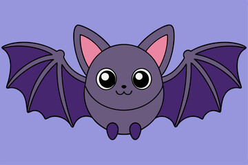 Adorable Bat Vector Graphic For Web And Print , Premium Bat Illustration For All Creative Projects. This premium Bat illustration features a cute and playful design perfect for print materials.