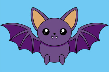Adorable Bat Vector Graphic For Web And Print , Premium Bat Illustration For All Creative Projects. This premium Bat illustration features a cute and playful design perfect for print materials.