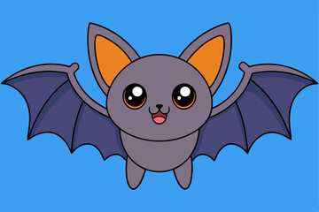 Adorable Bat Vector Graphic For Web And Print , Premium Bat Illustration For All Creative Projects. This premium Bat illustration features a cute and playful design perfect for print materials.