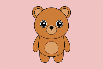 Adorable Bear Vector Graphic For Web And Print , Premium Bear Illustration For All Creative Projects. This premium bear illustration features a cute and playful design perfect for print materials. 
