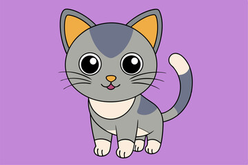Adorable Cat Vector Graphic for Web and Print | Premium Cat Illustration for All Creative Projects.