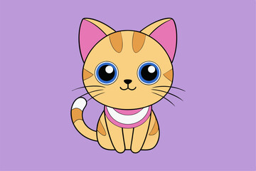 Adorable Cat Vector Graphic for Web and Print | Premium Cat Illustration for All Creative Projects.