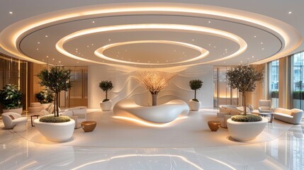 Modern and Clean Hospital Interior Design - High-Tech Patient Rooms and Hallways