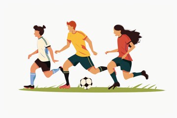 Sportive woman working out on the hill by the sea - squatting on the spot. Beautiful simple AI generated image in 4K, unique.