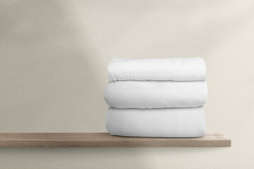 Bed linen png mockup transparent fabric