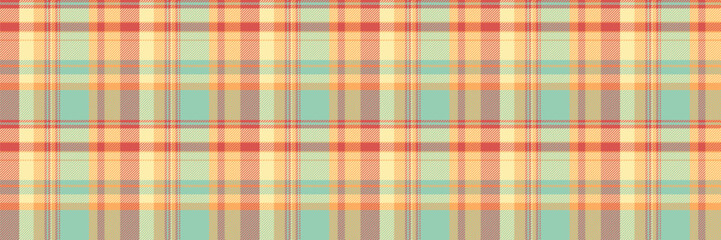 Rich textile tartan background, throw pattern plaid fabric. Thread vector check texture seamless in light and yellow colors.