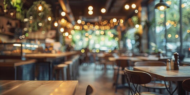 restaurant blurred background