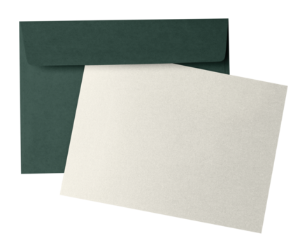 Invitation card png green envelope, transparent background