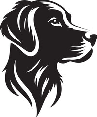 Dog head silhouette vector illustration