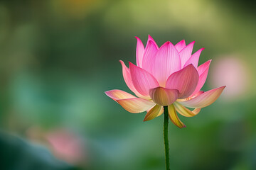 Obraz premium vibrant pink lotus flower