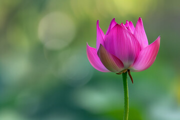 Obraz premium vibrant pink lotus flower