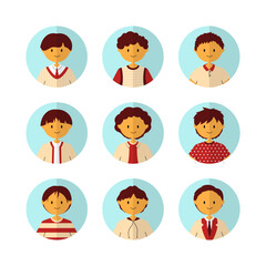 Male avatar illustration collection