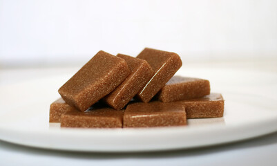 Krasikan, a traditional cake from Central Java. Made from glutinous rice flour, coconut milk, brown sugar.