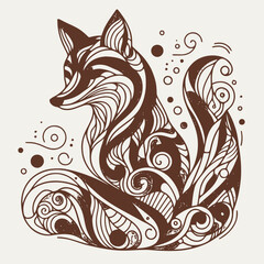 abstract fox illustration