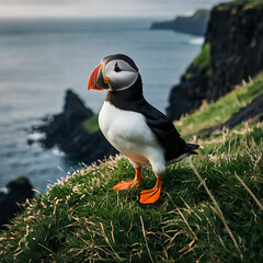 Selective focus shot of a cute finch bird ai design