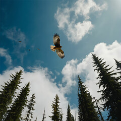 Selective focus shot of a cute finch bird ai design