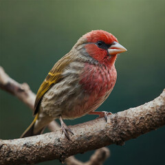 Selective focus shot of a cute finch bird ai design