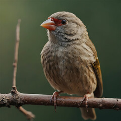 Selective focus shot of a cute finch bird ai design