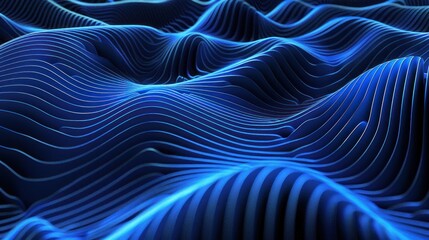 Naklejka premium Abstract Blue Wavy Lines