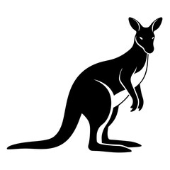 Kangaroo silhouette vector illustration