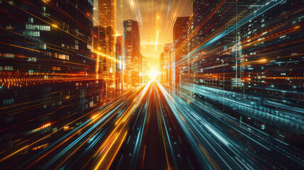 Endless horizons  innovation limitless possibilities  advanced technology abstract concept