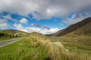 Fototapeta premium Road to An Port with a lake in the background. Landscape. Donegal. Ireland