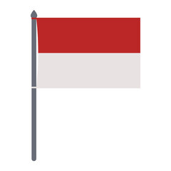 Indonesian Flag Decoration Vector Element