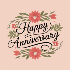 Obraz premium Elegant Happy Anniversary Illustration Design 