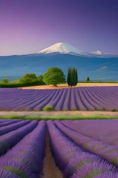 lavender field in region