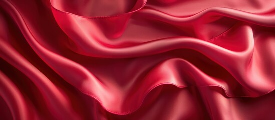 Obraz premium Abstract Draped Red Silk Fabric Texture