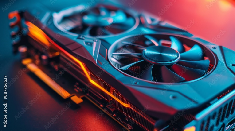 Poster a computer fan is shown on a black background