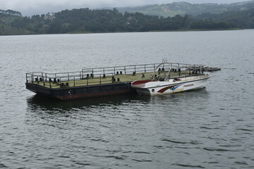 Obraz premium Places to see in Meghalaya Wards Lake, Seven Sisters Falls, Garden of Caves, Umiam Lake 