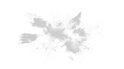 Sand flying explosion isolated on white background ,throwing freeze stop motion object design