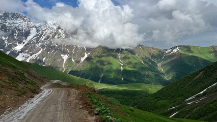 landscape in the summer mountain in Georgia