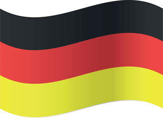 Illustration of Germany flag waving with the wind