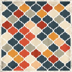 Obraz premium Vintage S Pattern Design in Colorful Geometric Style