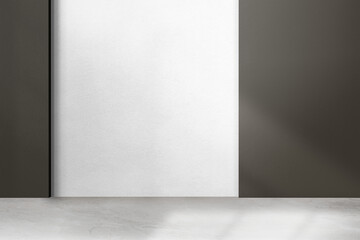 Minimal wall mockup png authentic empty room interior design