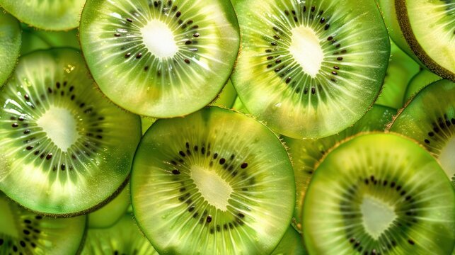 Seamless kiwi fruit cut slice  pattern background