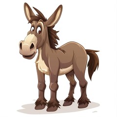 Fototapeta premium Donkey Classic fashion cartoon isolated whitebackground