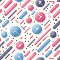 Abstract Geometric Pattern With Circles and Lines