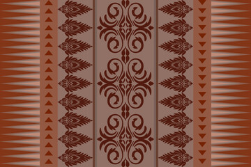 Brown Native American  pattern design for background or wallpaper and clothing .