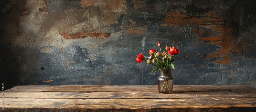 Leinwandbilder table with empty space for pictures or text copy space image