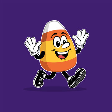 recommend clip art: Candy Corn Cartoon character, cute smiling halloween candy corn cartoons