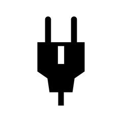 Electric plug vector icon isolated on white background